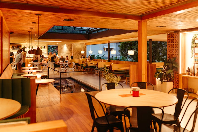 Warm and inviting dining room interior